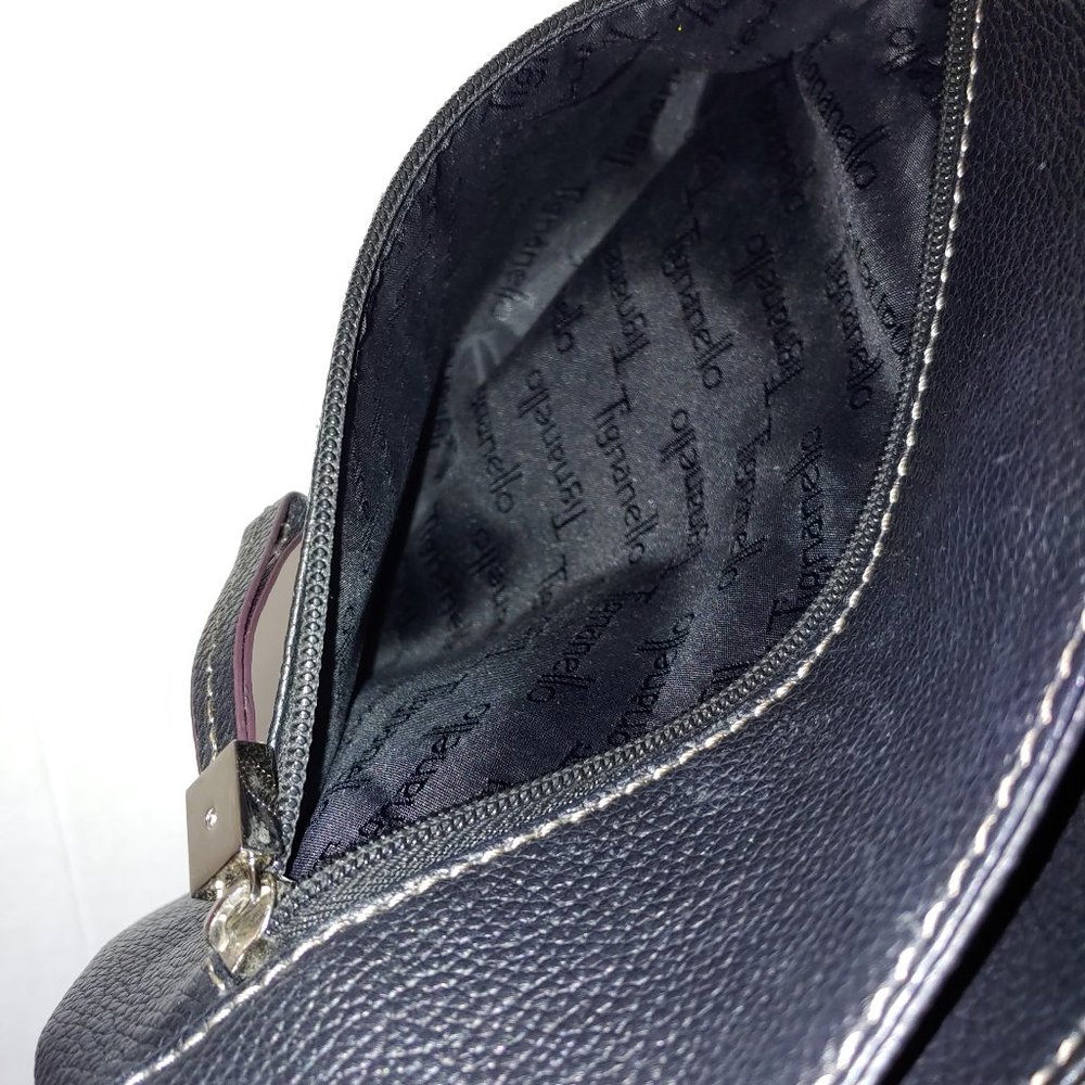 Tignanello Pebble Black Leather Hobo Bag - Picture 3 of 8